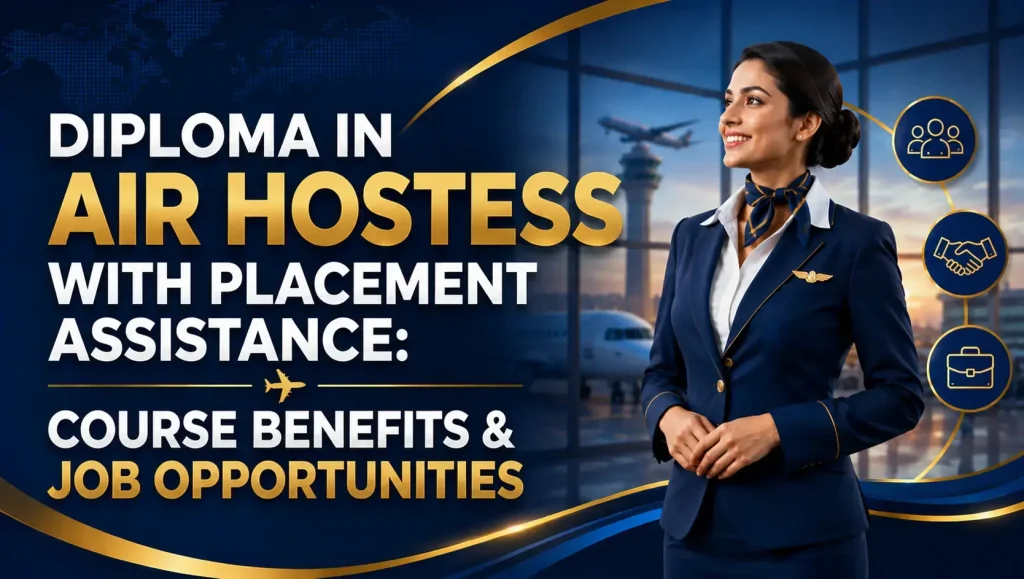 Diploma in air hostess wite placement assistance course benefits& job opportunities